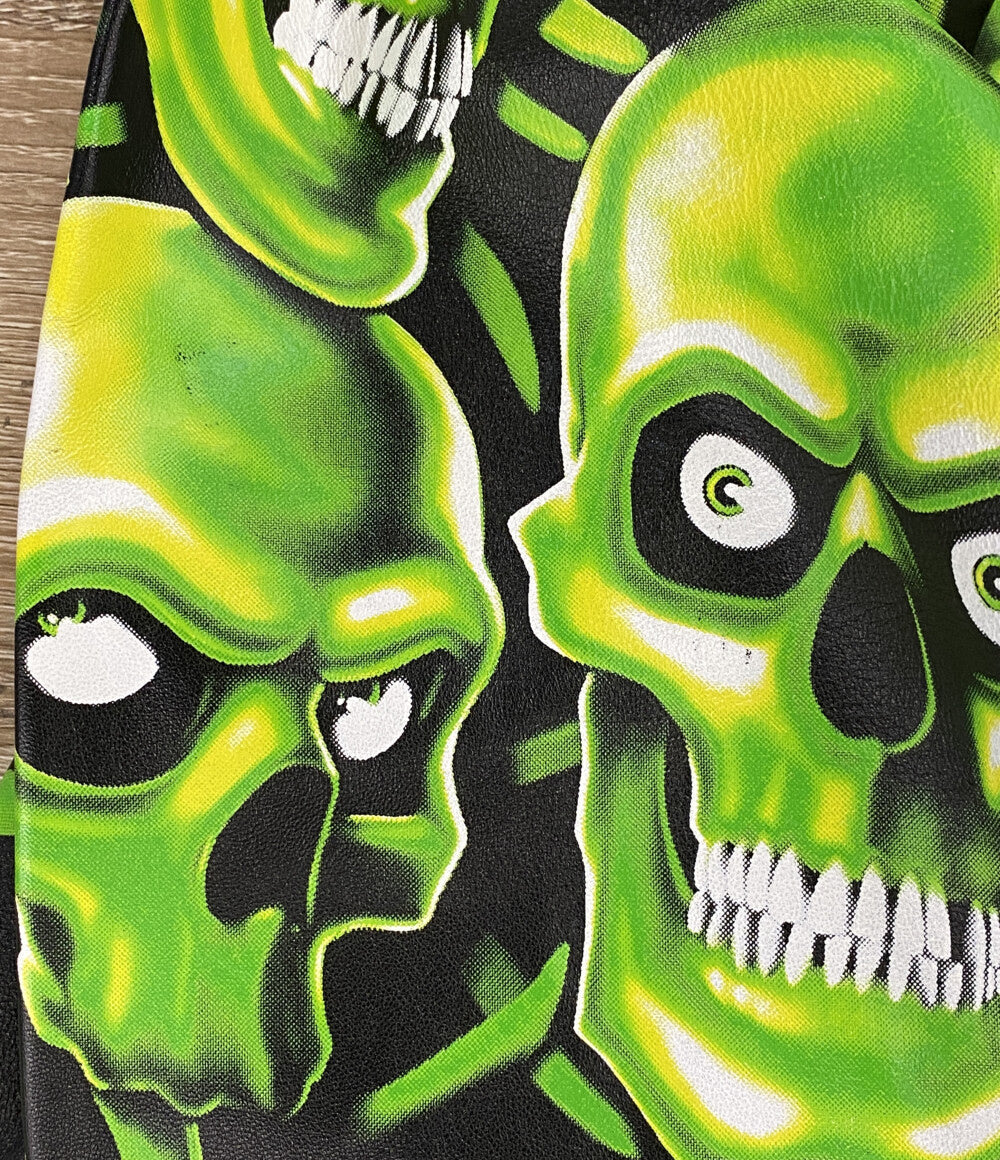 美品 Supreme レザー スカルジャケット skull JACKET 18ss メンズ SIZE M シュプリーム