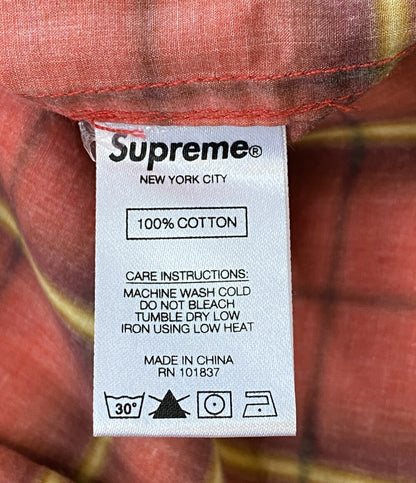 Supreme 長袖シャツ spray tartan shirt 21SS メンズ SIZE M シュプリーム
