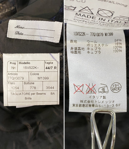 タリアトーレ テーラードジャケット ウィンドウペン ブラウン メンズ SIZE 44 TAGLIATORE