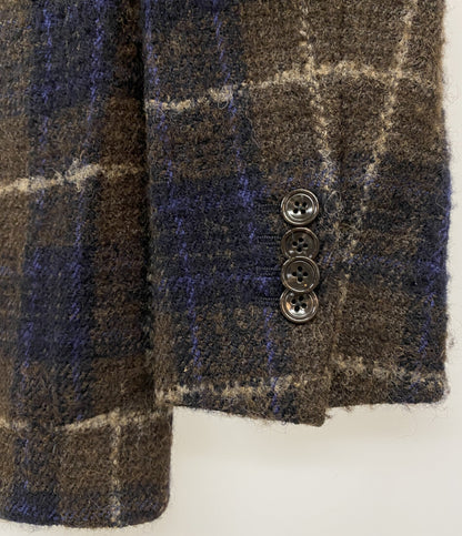 タリアトーレ テーラードジャケット ウィンドウペン ブラウン メンズ SIZE 44 TAGLIATORE