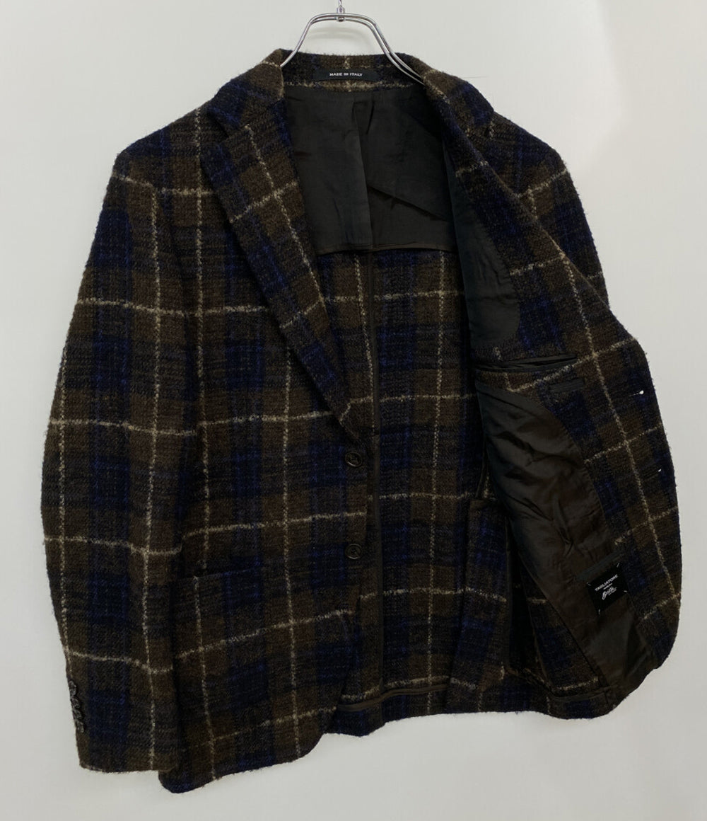 タリアトーレ テーラードジャケット ウィンドウペン ブラウン メンズ SIZE 44 TAGLIATORE