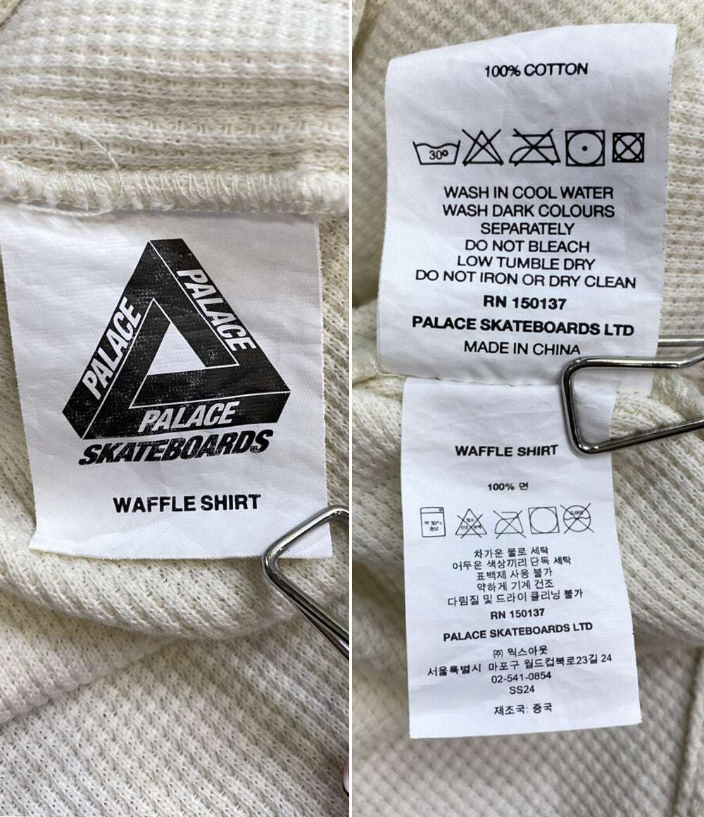 PALACE SKATEBOARDS パレススケートボード ワッフルシャツ WAFFLE SHIRT WHT メンズ SIZE S