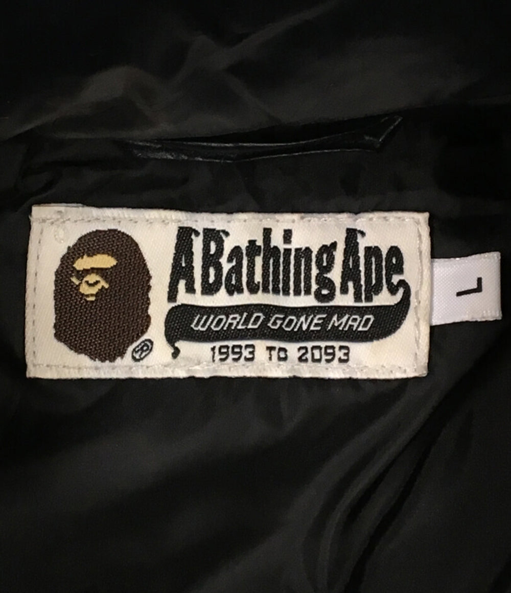 A BATHING APE ダウンベスト 001DNK801306M メンズ SIZE L アベイシングエイプ