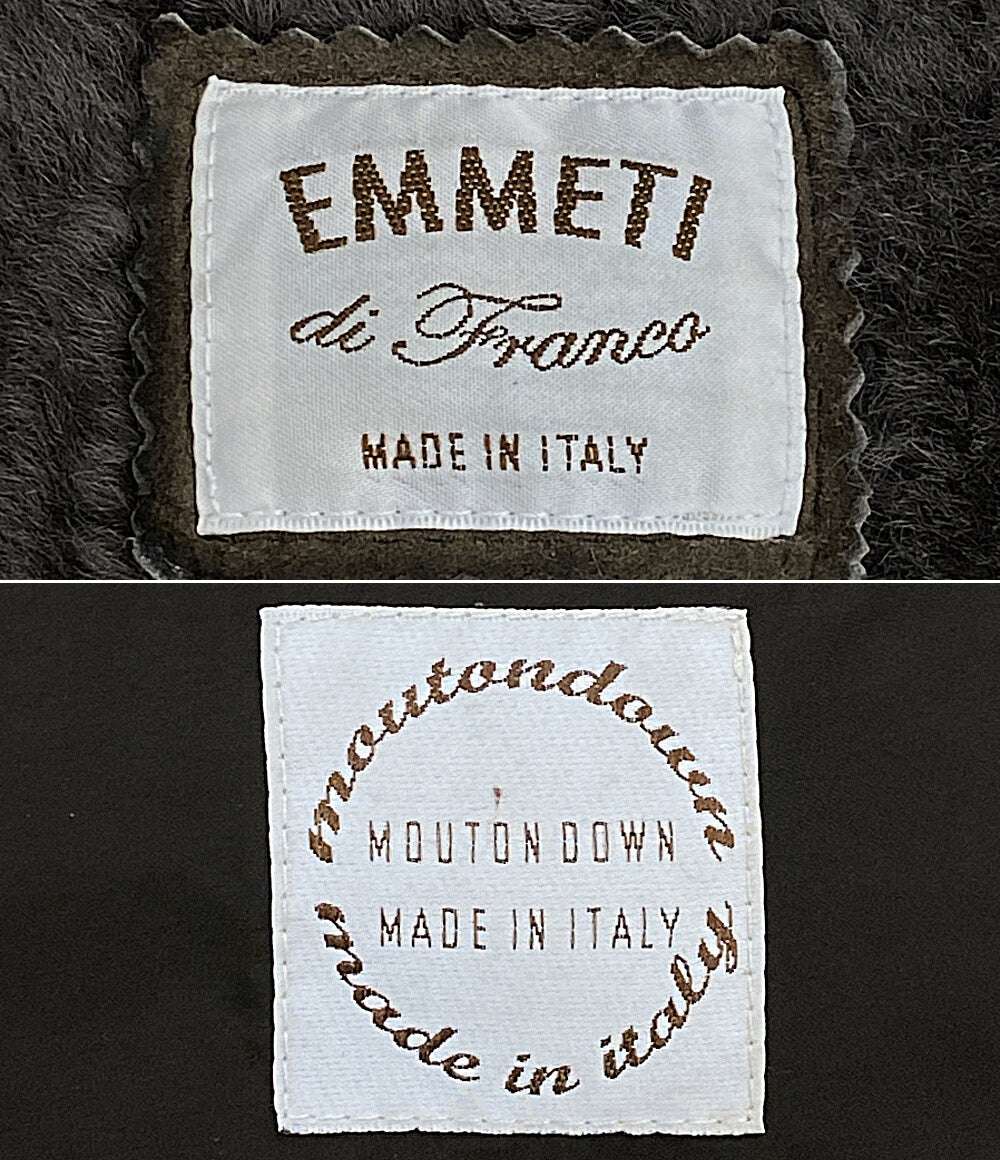 EMMETI スウェード切替ダウンジャケット 1199573 メンズ SIZE 48 エンメティ