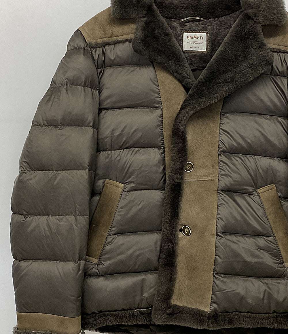 EMMETI スウェード切替ダウンジャケット 1199573 メンズ SIZE 48 エンメティ