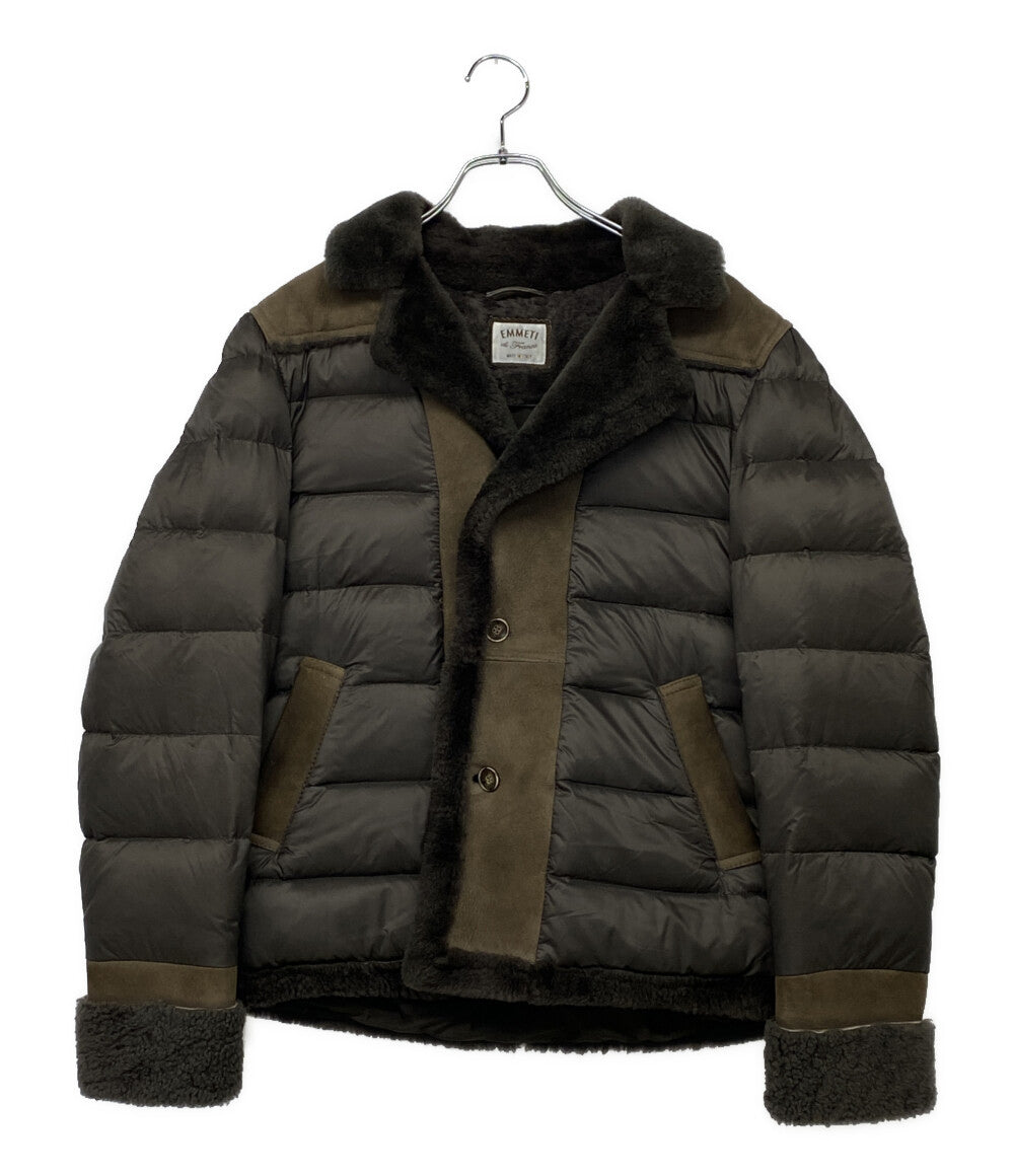 EMMETI スウェード切替ダウンジャケット 1199573 メンズ SIZE 48 エンメティ