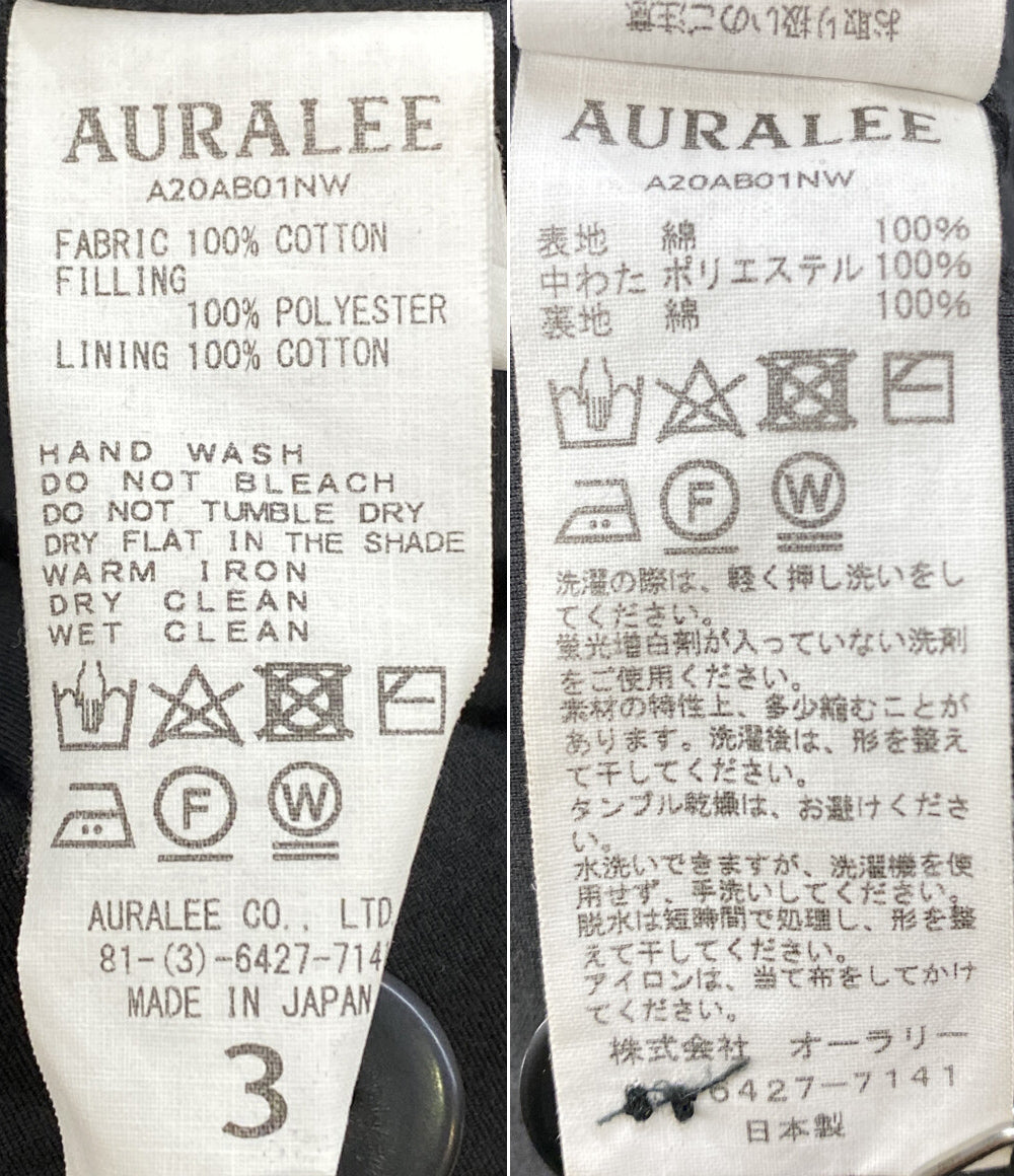 AURALEE ブルゾン 20AW DOUBLE CLOTH PUFFER BLOUSON A20AB01NW メンズ SIZE 3 オーラリー