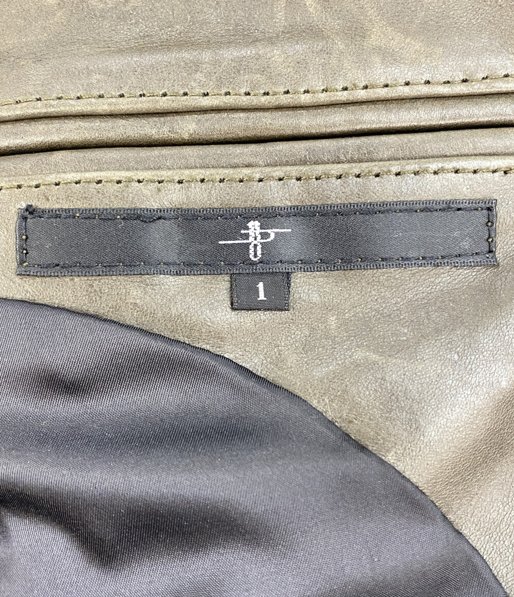 NO ID ノーアイディー ライダースジャケット 牛革 ブラウン 853030-535L 853030-535L メンズ SIZE 1