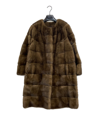 mavina ノーカラーコート 毛皮 レディース SIZE 40 マビナ