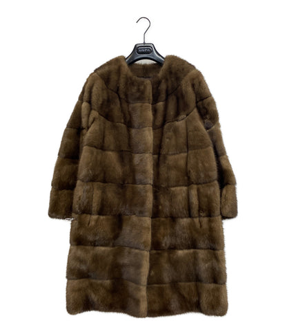 mavina ノーカラーコート 毛皮 レディース SIZE 40 マビナ