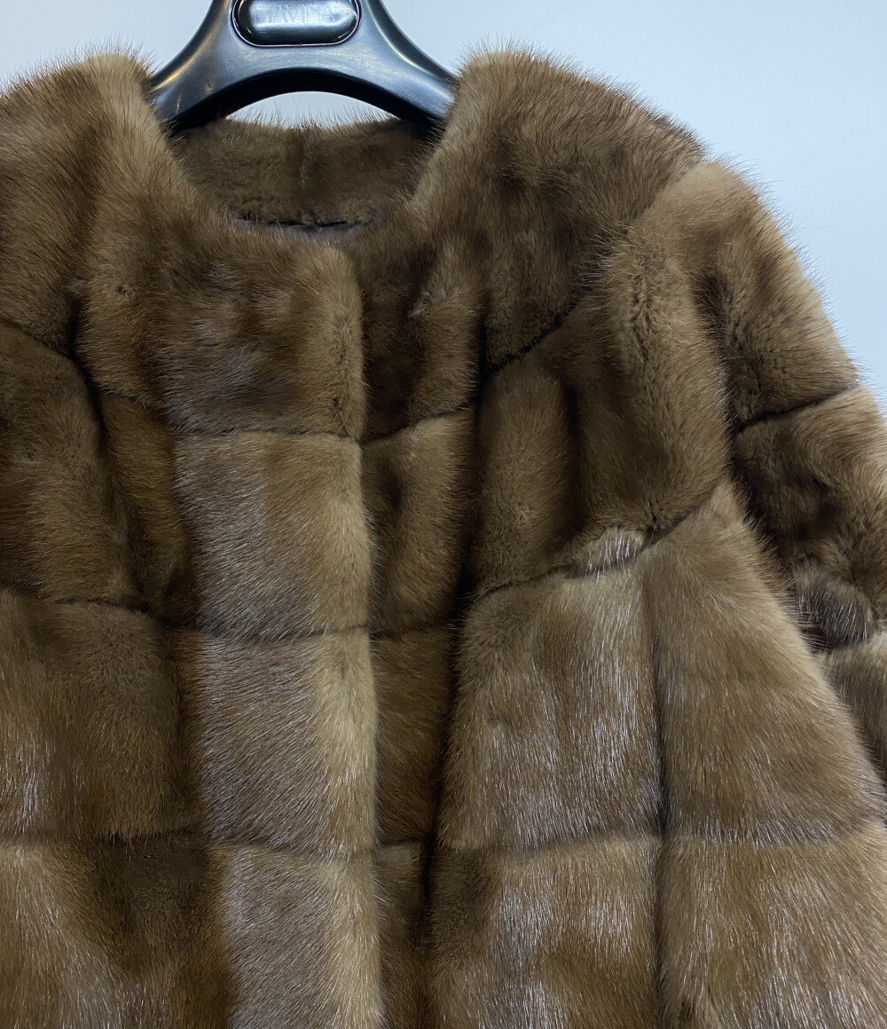 mavina ノーカラーコート 毛皮 レディース SIZE 40 マビナ