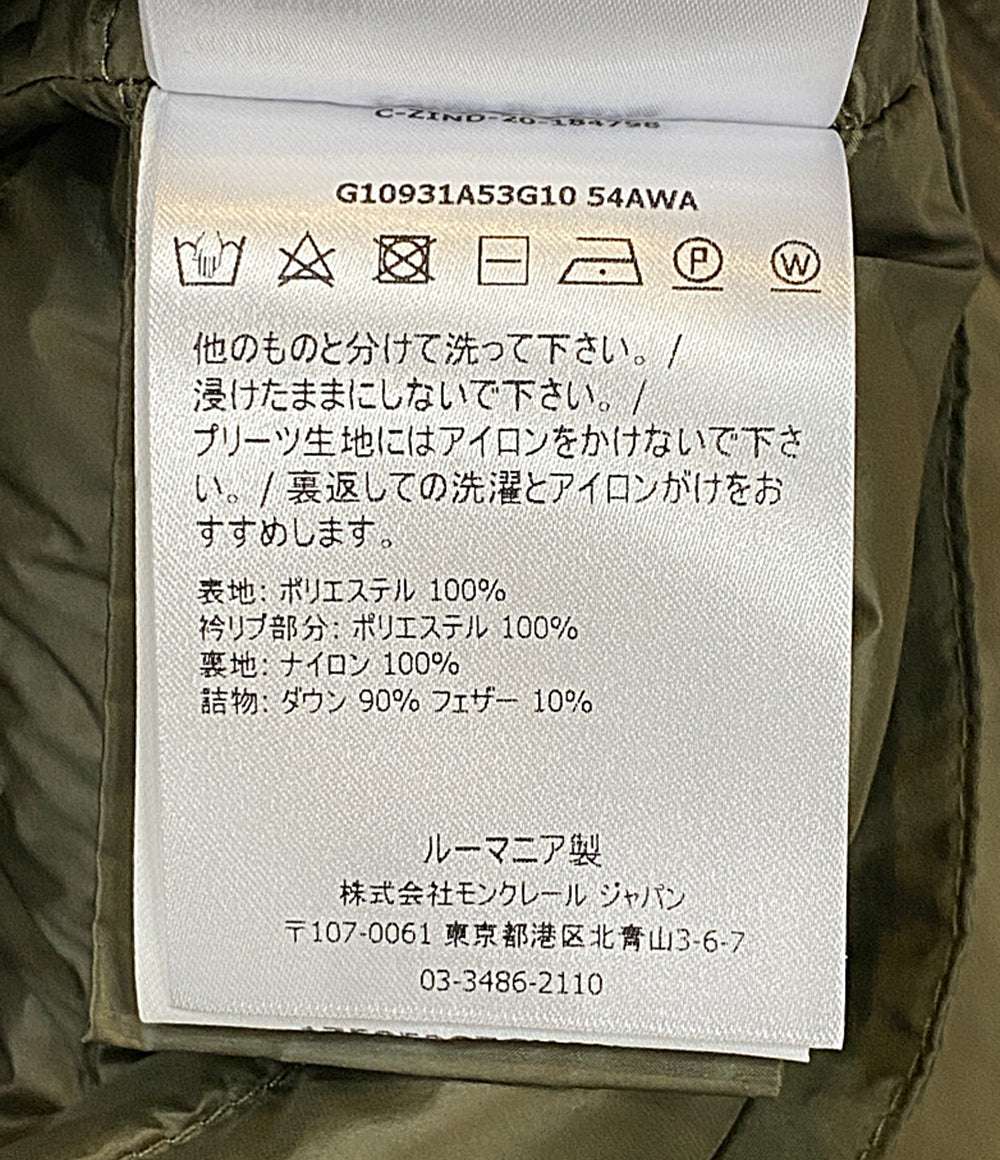 MONCLER フリルダウンジャケット MIRAC カーキ G10931A53G10 レディース SIZE - モンクレール