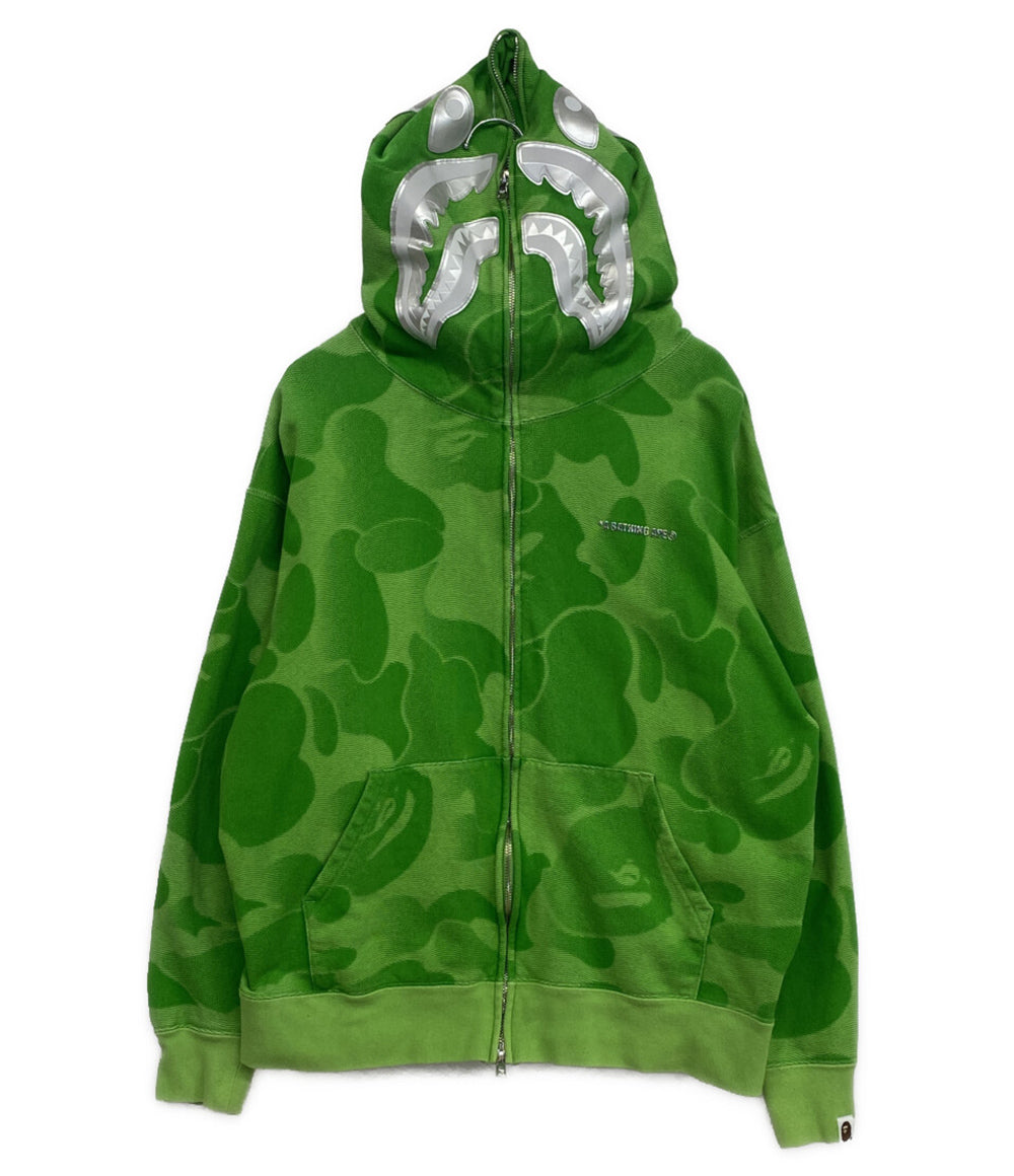 A BATHING APE パーカー INK CAMO SHARK ZIP HOODIE 001ZPK301305M メンズ SIZE M アベイシングエイプ
