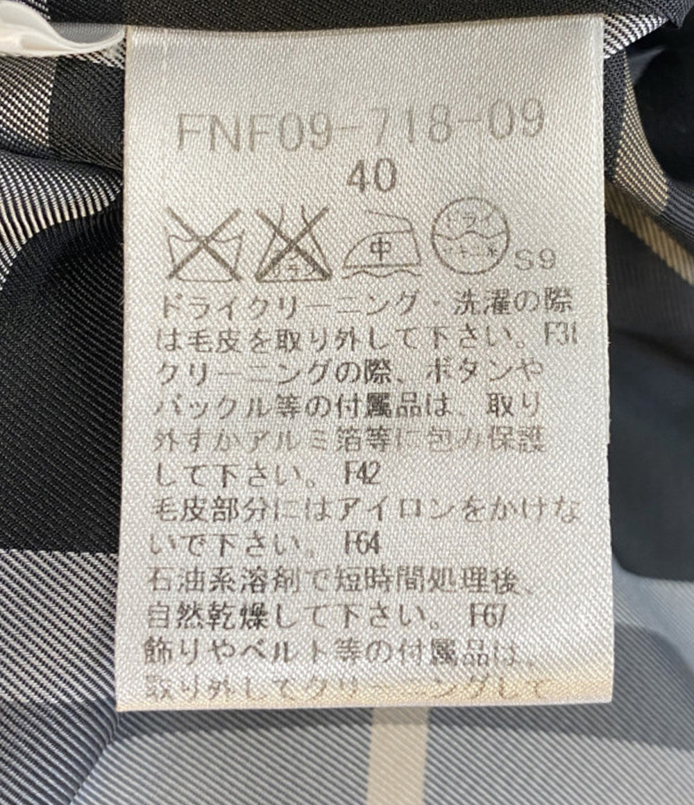 BURBERRY ウールコート ブラック FNF09-718-09 レディース SIZE 40 バーバリー