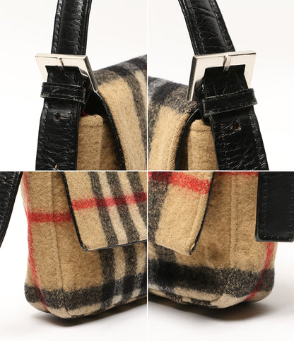 BURBERRY ハンドバッグ ノバチェック ウール レディース バーバリー