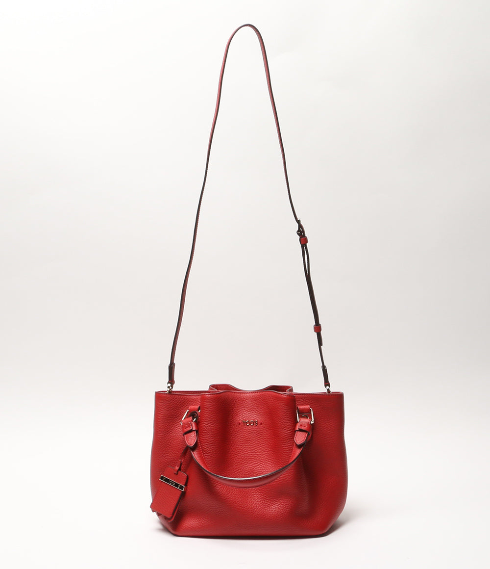TOD'S ハンドバッグ ショルダーストラップ付き レッド レディース トッズ