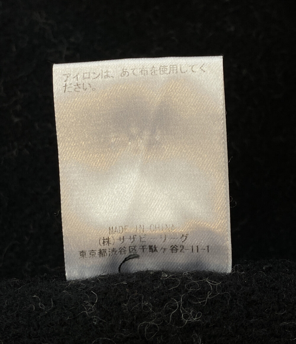 ebure エブール ヘリンボーンノーカラーコート レディース SIZE 36