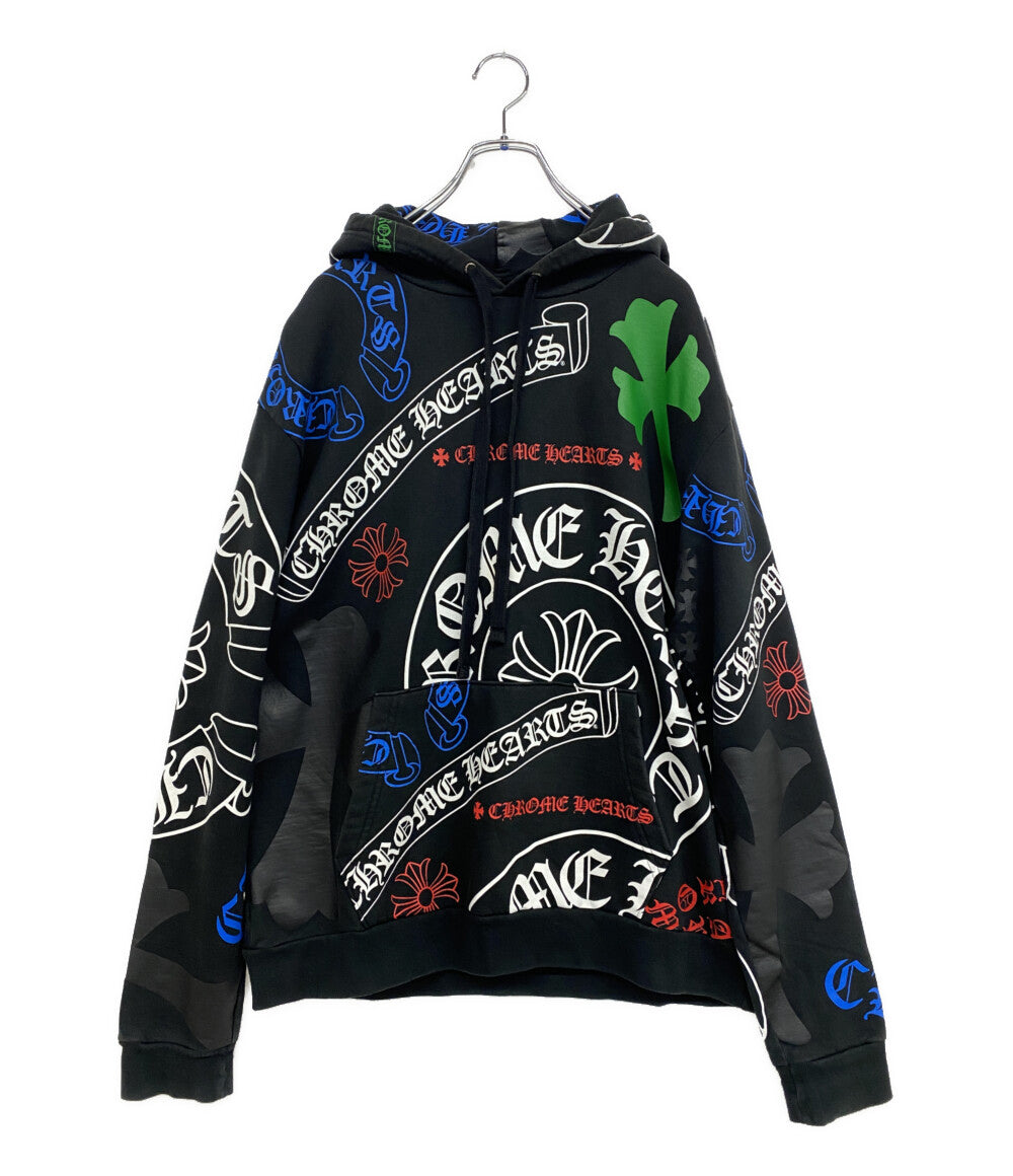CHROME HEARTS パーカー 408 152701 A07 ブラック×マルチカラー メンズ SIZE M クロムハーツ
