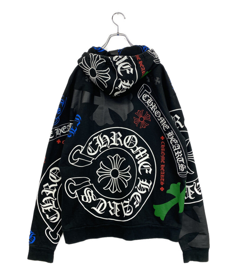 CHROME HEARTS パーカー 408 152701 A07 ブラック×マルチカラー メンズ SIZE M クロムハーツ