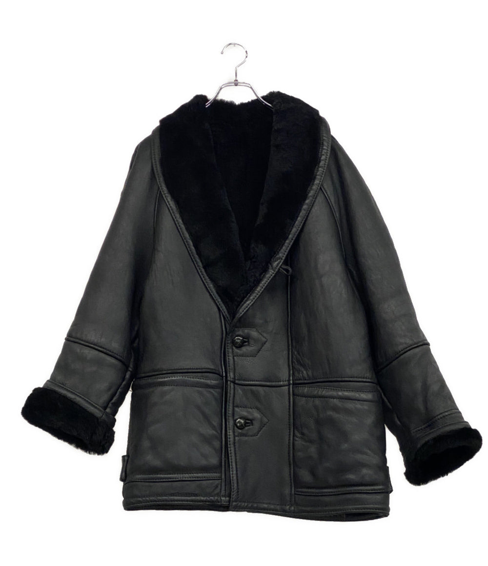 Shearling シアリング レザーコート ブラック メンズ SIZE 50