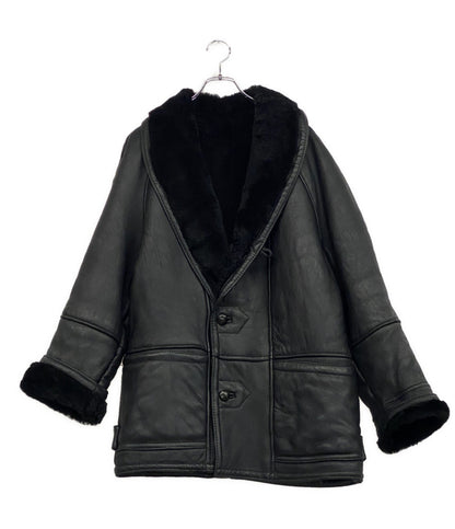 Shearling シアリング レザーコート ブラック メンズ SIZE 50