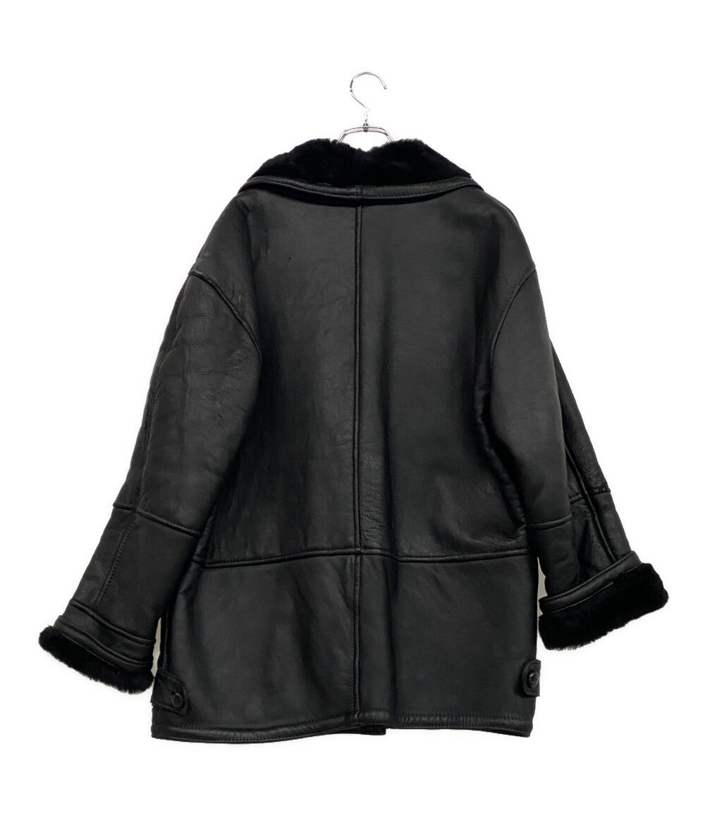 Shearling シアリング レザーコート ブラック メンズ SIZE 50