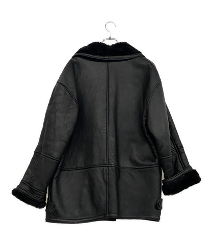 Shearling シアリング レザーコート ブラック メンズ SIZE 50
