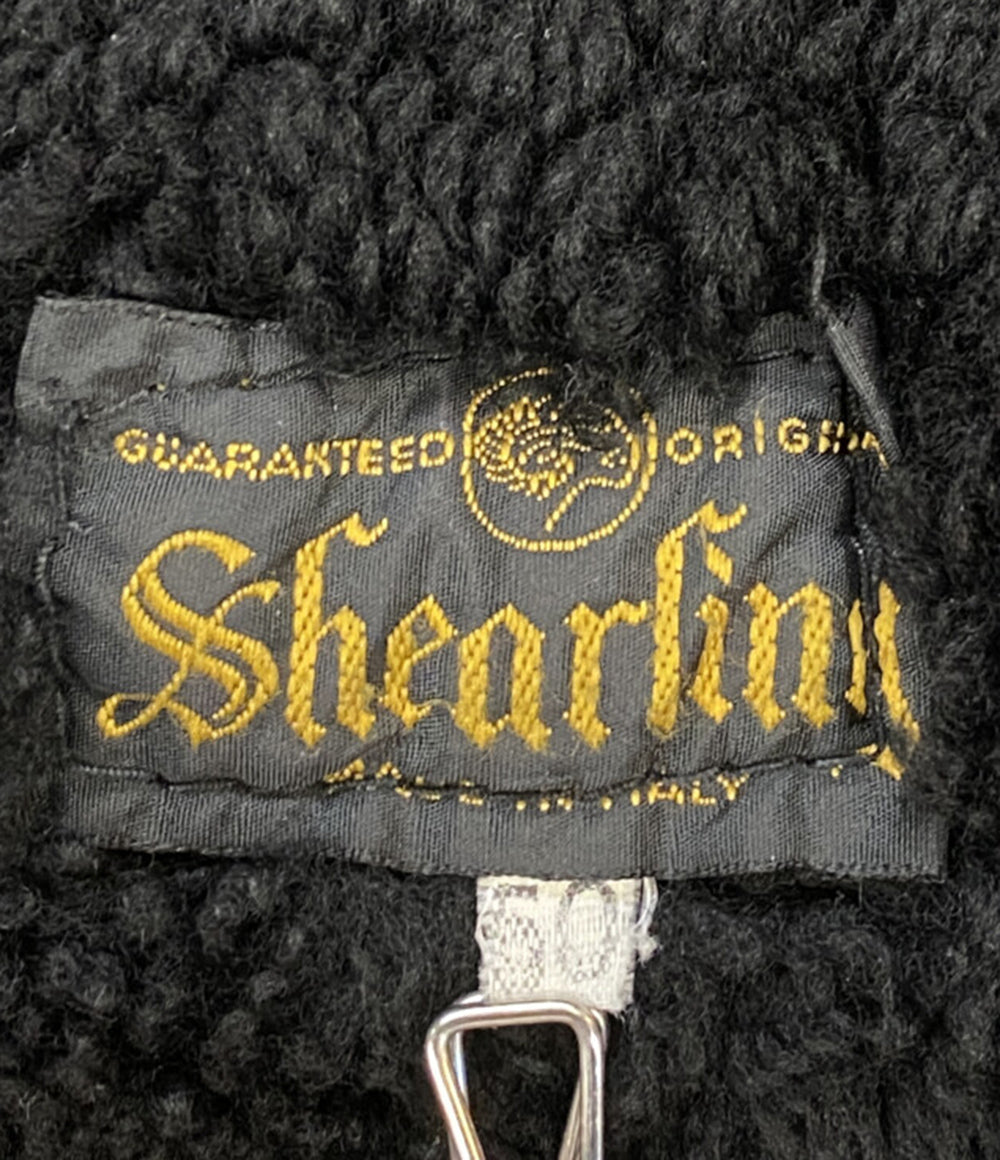 Shearling シアリング レザーコート ブラック メンズ SIZE 50