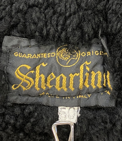 Shearling シアリング レザーコート ブラック メンズ SIZE 50