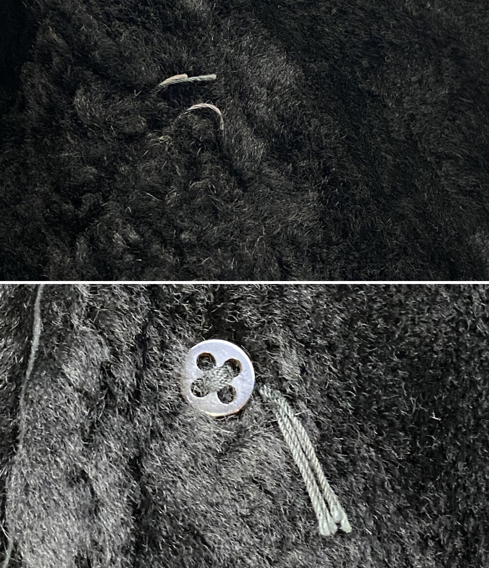 Shearling シアリング レザーコート ブラック メンズ SIZE 50