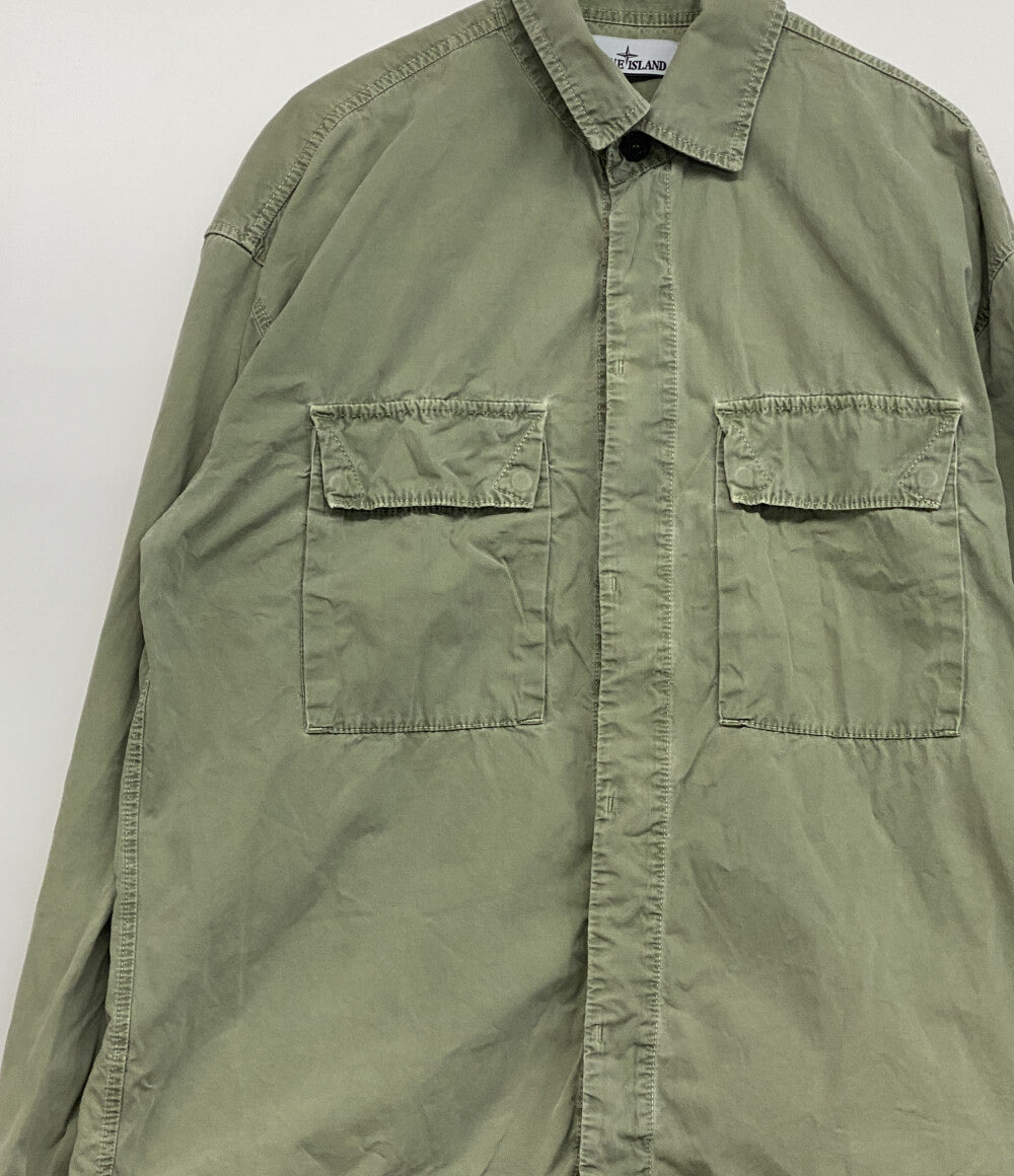 STONE ISLAND シャツジャケット 7815115WN オリーブ メンズ SIZE M ストーンアイランド