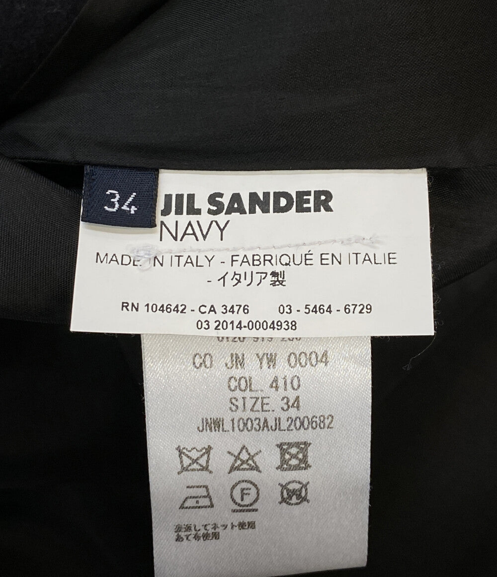 JIL SANDER NAVY ジルサンダーネイビー ウールコート ネイビー レディース SIZE 34