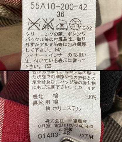 BLUE LABEL CRESTBRIDGE ブルーレーベルクレストブリッジ トレンチコート 55A10-200-42 レディース SIZE 36