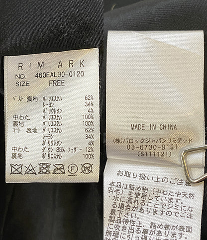 RIM.ARK リムアーク 中綿コート ブラック 460EAL30-0120 レディース SIZE F