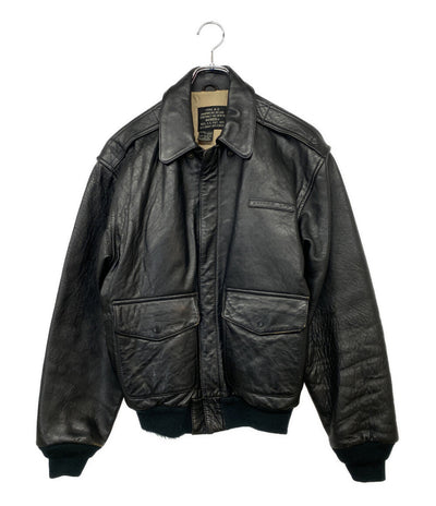 AVIREX レザージャケット A-2 ブラック メンズ SIZE XS アヴィレックス