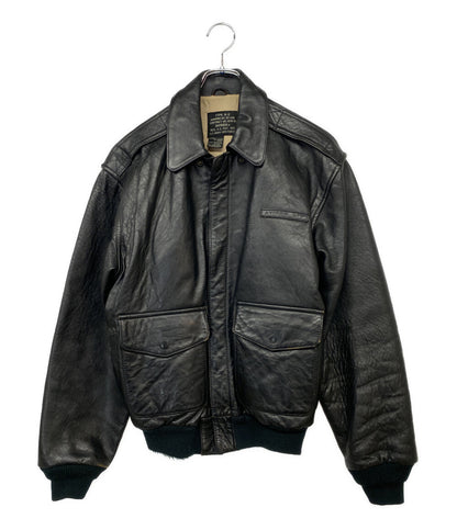 AVIREX レザージャケット A-2 ブラック メンズ SIZE XS アヴィレックス