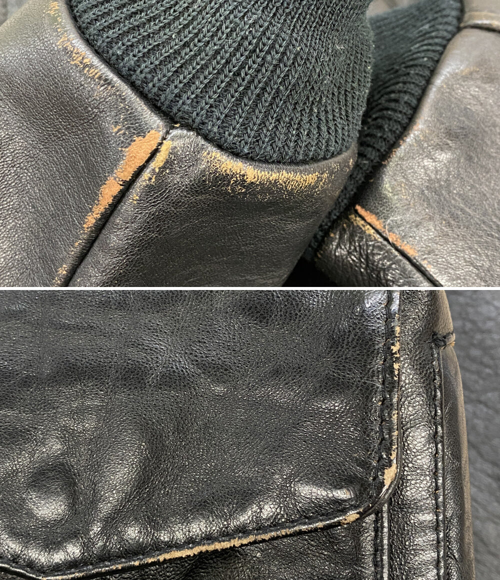 AVIREX レザージャケット A-2 ブラック メンズ SIZE XS アヴィレックス