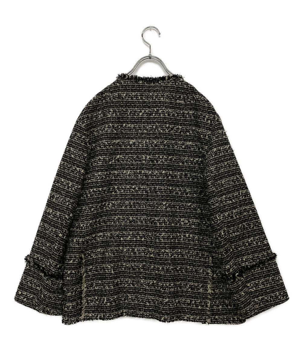 IENA ツイードジャケット ノーカラー レディース SIZE 36 イエナ