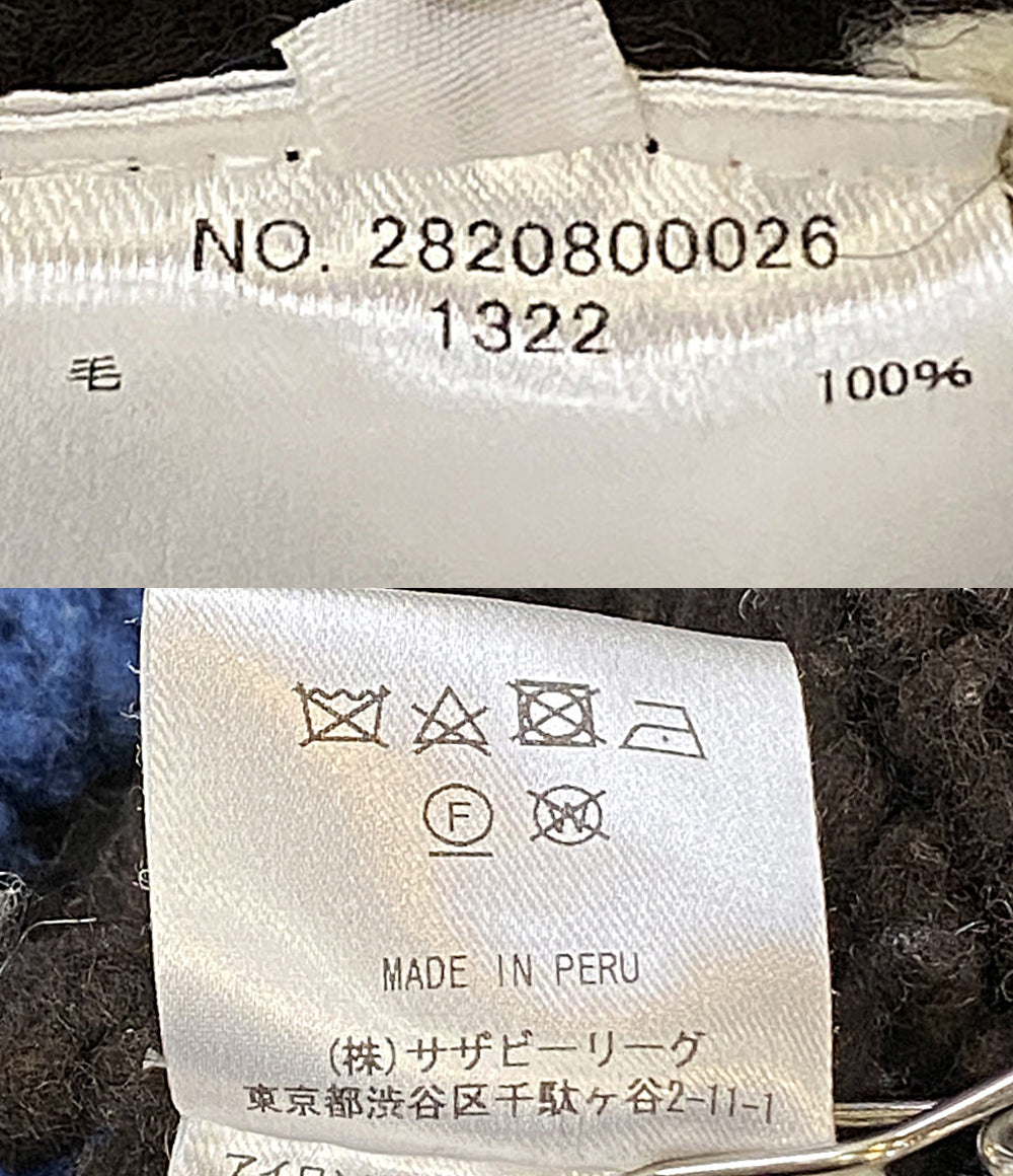 Ron Herman フーディーカウチンニット ブルー 2820800026 メンズ SIZE M ロンハーマン