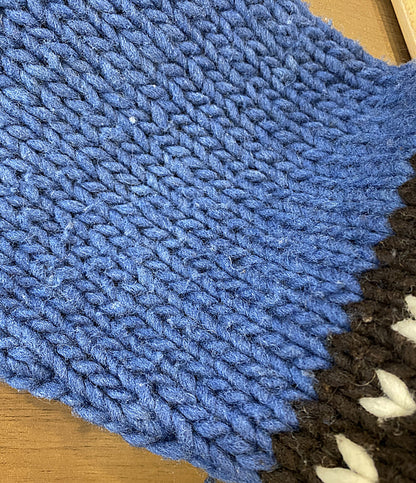 Ron Herman フーディーカウチンニット ブルー 2820800026 メンズ SIZE M ロンハーマン