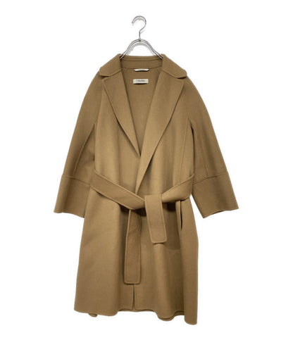 S Max Mara エス マックスマーラ コート キャメル ベルト付き ウール レディース SIZE 38