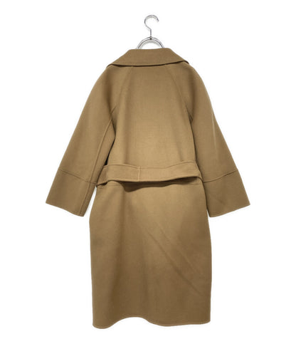 S Max Mara エス マックスマーラ コート キャメル ベルト付き ウール レディース SIZE 38