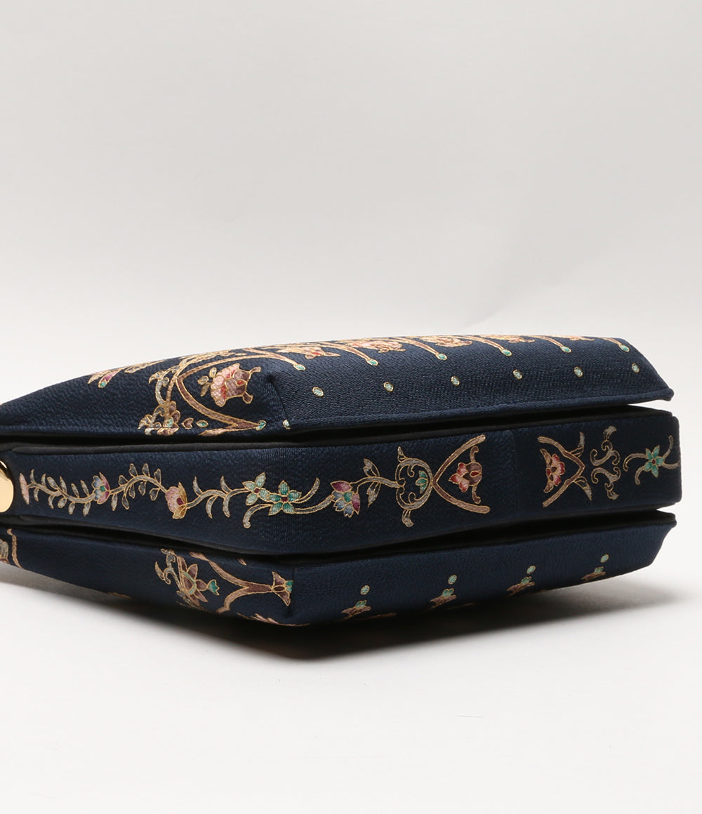 美品 OKAJIMA オカジマ 岡重 ハンドバッグ ちりめん レディース