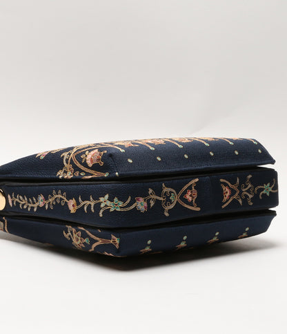 美品 OKAJIMA オカジマ 岡重 ハンドバッグ ちりめん レディース