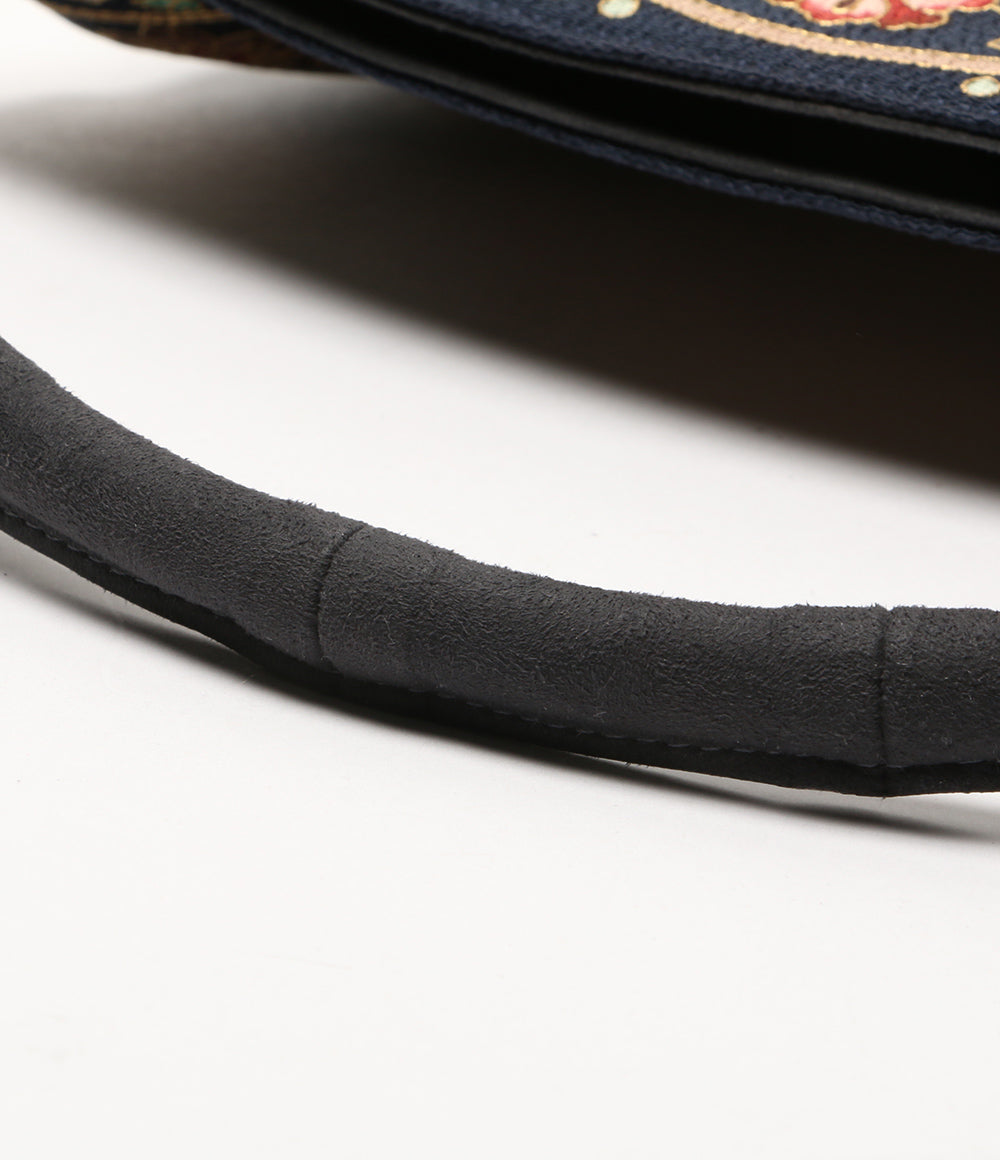 美品 OKAJIMA オカジマ 岡重 ハンドバッグ ちりめん レディース