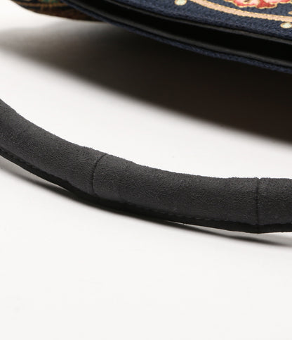 美品 OKAJIMA オカジマ 岡重 ハンドバッグ ちりめん レディース