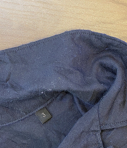 COMOLI 半袖シャツ ネイビー 状態込み V01-02021 メンズ SIZE 3 コモリ