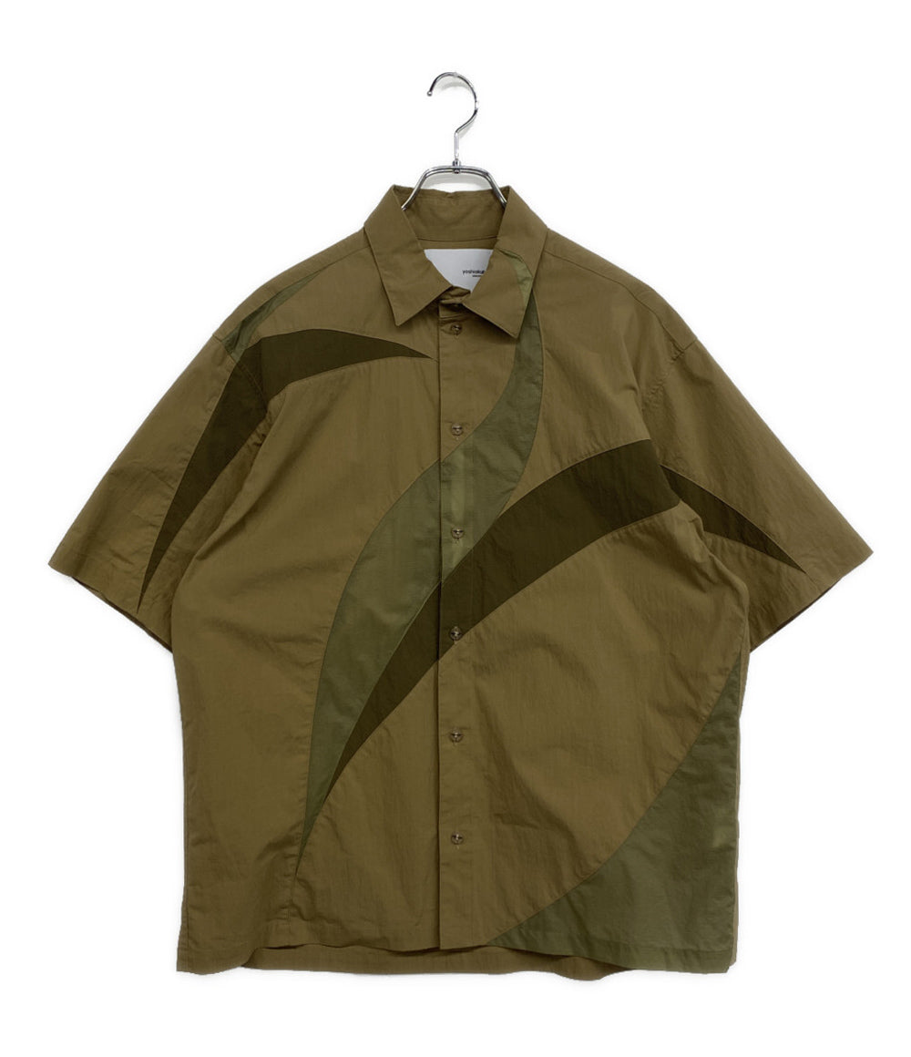 yoshiokubo GROUNDFLOOR 半袖シャツ ベージュ カーキ YKS25203 メンズ SIZE 3 ヨシオクボ