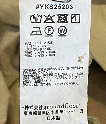 yoshiokubo GROUNDFLOOR 半袖シャツ ベージュ カーキ YKS25203 メンズ SIZE 3 ヨシオクボ