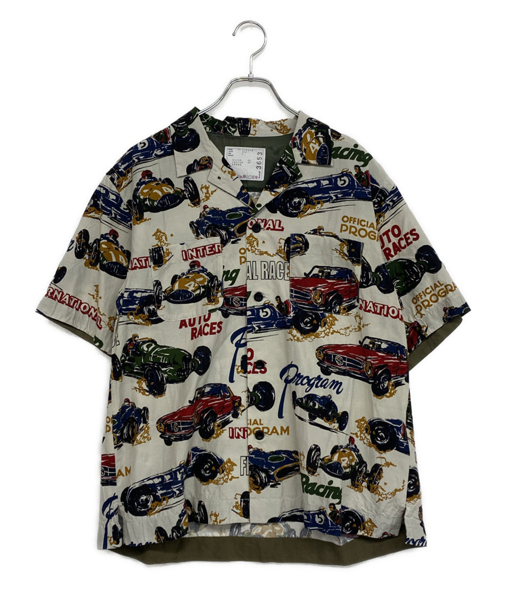 sacai 半袖シャツ Car Race Tropical Print Shirt 25-03653M メンズ SIZE 2 サカイ